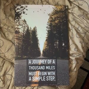 Inspirational Wall Art with Quote - Black and White